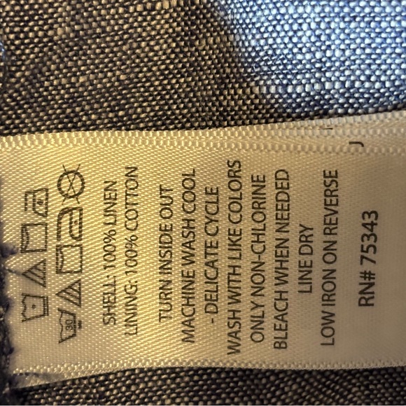 Rachel Zoe Blue Linen Wide Leg Jumpsuit - size 8. - Picture 11 of 11